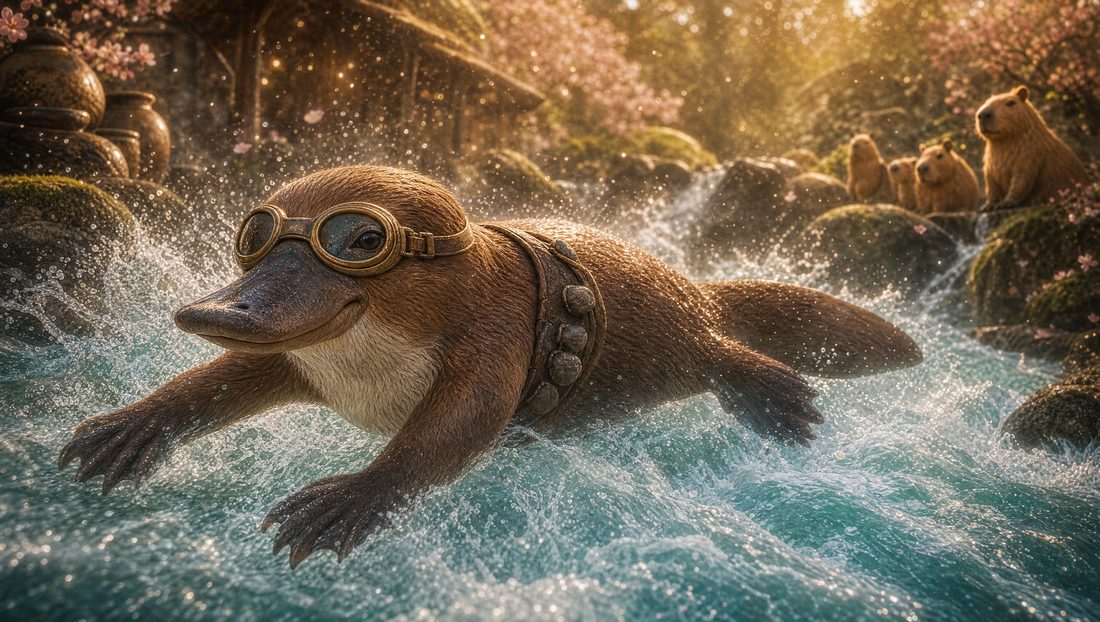 Schnabbeldab riding the rapids
