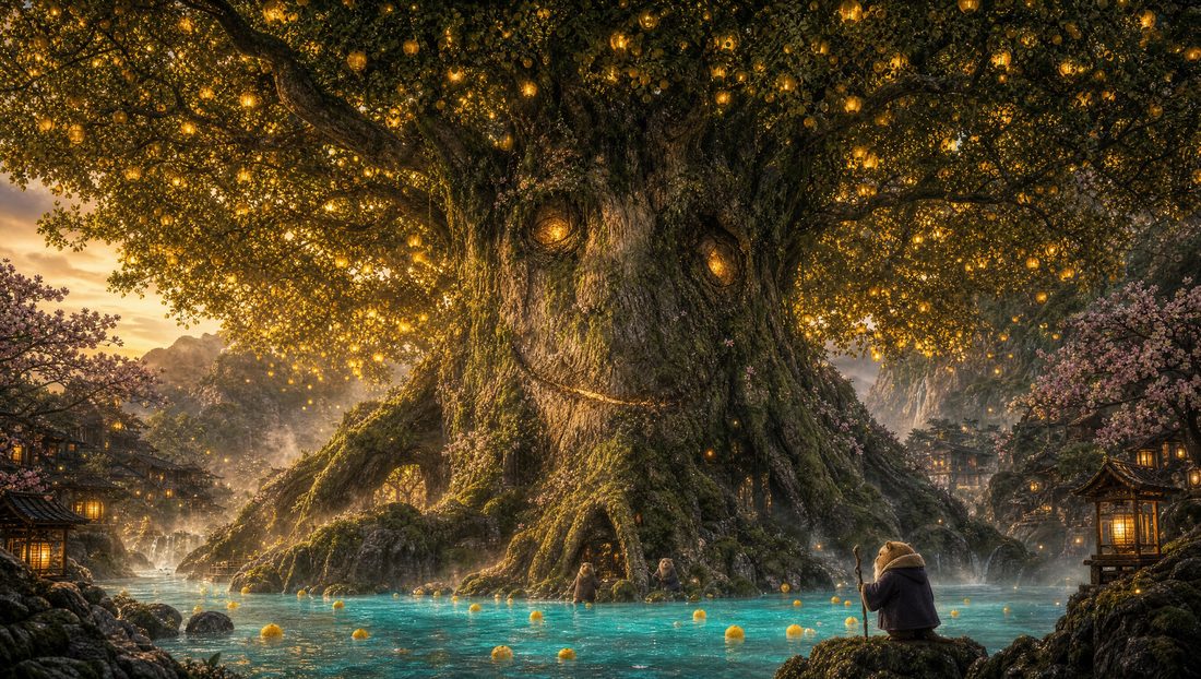 The young bara at the Sacred Yuzu Tree