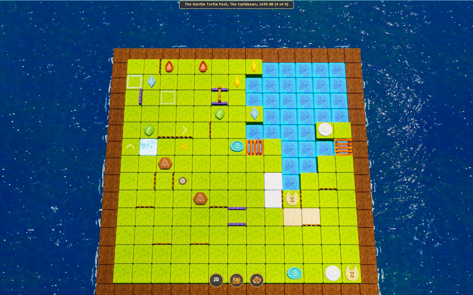 A mission board with numbered markers