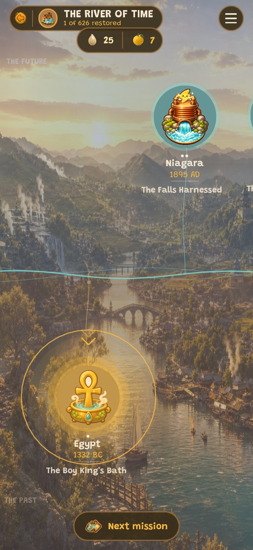 The River of Time mission map